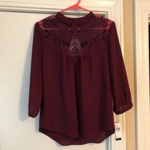 NWT wine colored blouse